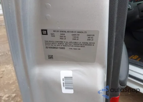 2010 Chevrolet Impala Ls из США, поврежденный, VIN 2G1WA5EK5A1150053